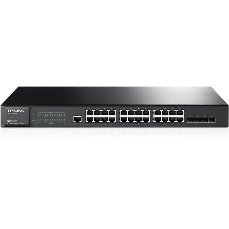 TP-LINK TL-SG3424 24-port Pure-Gigabit L2 Managed Switch, 24 10