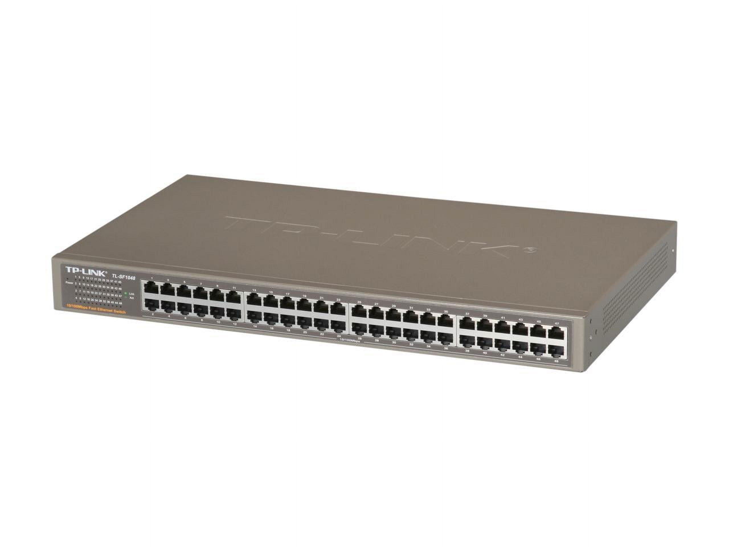 TP-Link 48-Port Fast Switch (TL-SF1048) Plug Limited | Lifetime | | Fanless Ethernet Unmanaged | Rackmount | and Metal Play