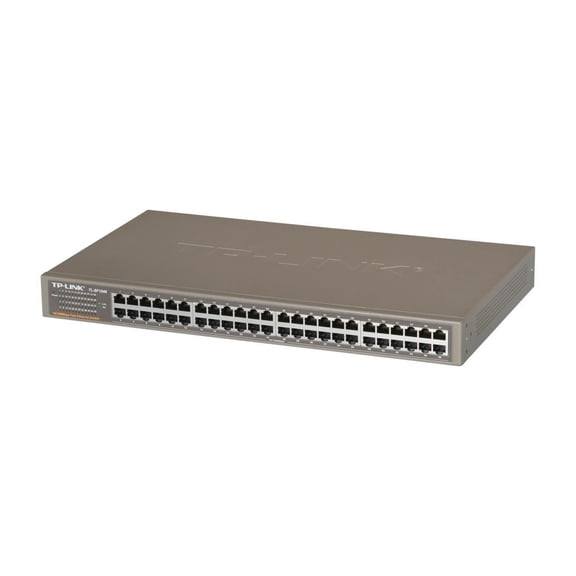 TP-Link 48-Port Fast Ethernet Unmanaged Switch | Plug and Play | Rackmount | Metal | Fanless | Limited Lifetime (TL-SF1048)