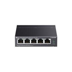 TP-Link 5-Port Gigabit PoE+ Desktop Switch| 4 PoE+ Ports @65W | Plug & Play | Durable Metal | Fanless | PoE Auto Recovery | PoE Extend 250m | TL-SG705P