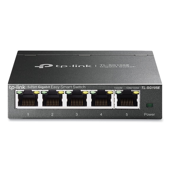 TP-Link TL-SG105E | 5-Port Gigabit Easy Smart Switch | Easy to Use, Plug and Play