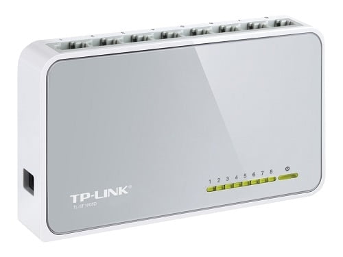 TP-Link 8 Port 10/100Mbps Fast Ethernet Switch | Desktop Ethernet Splitter | Ethernet Hub | Plug and Play | Fanless Quiet | Desktop Design | Green Technology | Unmanaged (TL-SF1008D)