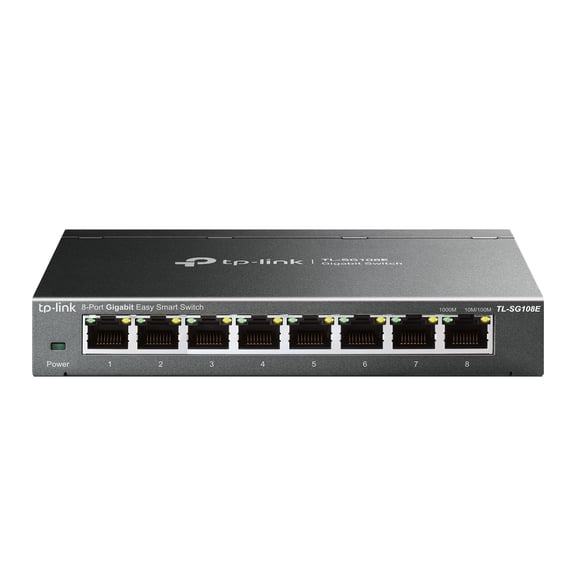 TP-Link 8-Port Gigabit Ethernet Web Managed Easy Smart Switch | Limited Lifetime Warranty (TL-SG108E)
