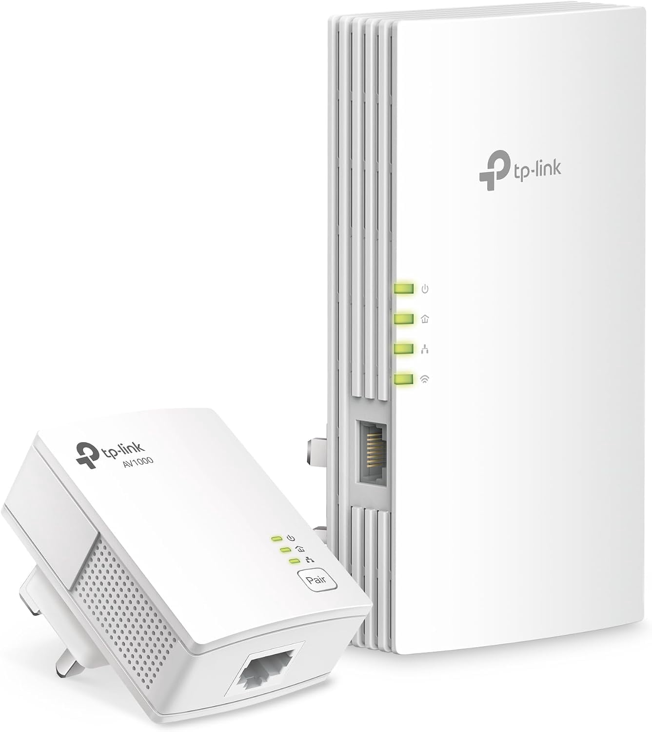 Power Extender Kit TP-Link AV1000 Powerline Ethernet Adapter+AX1500 Wi-Fi 6 WiFi Extender ...