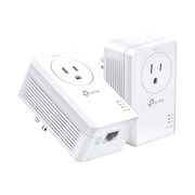 TP-Link TL-PA7017P KIT - AV1000 Gigabit Passthrough Powerline Starter Kit - Ethernet Adapter - Gigabit Port - Plug and Play - Extra Power Socket for Additional Devices - Ideal for Smart TV