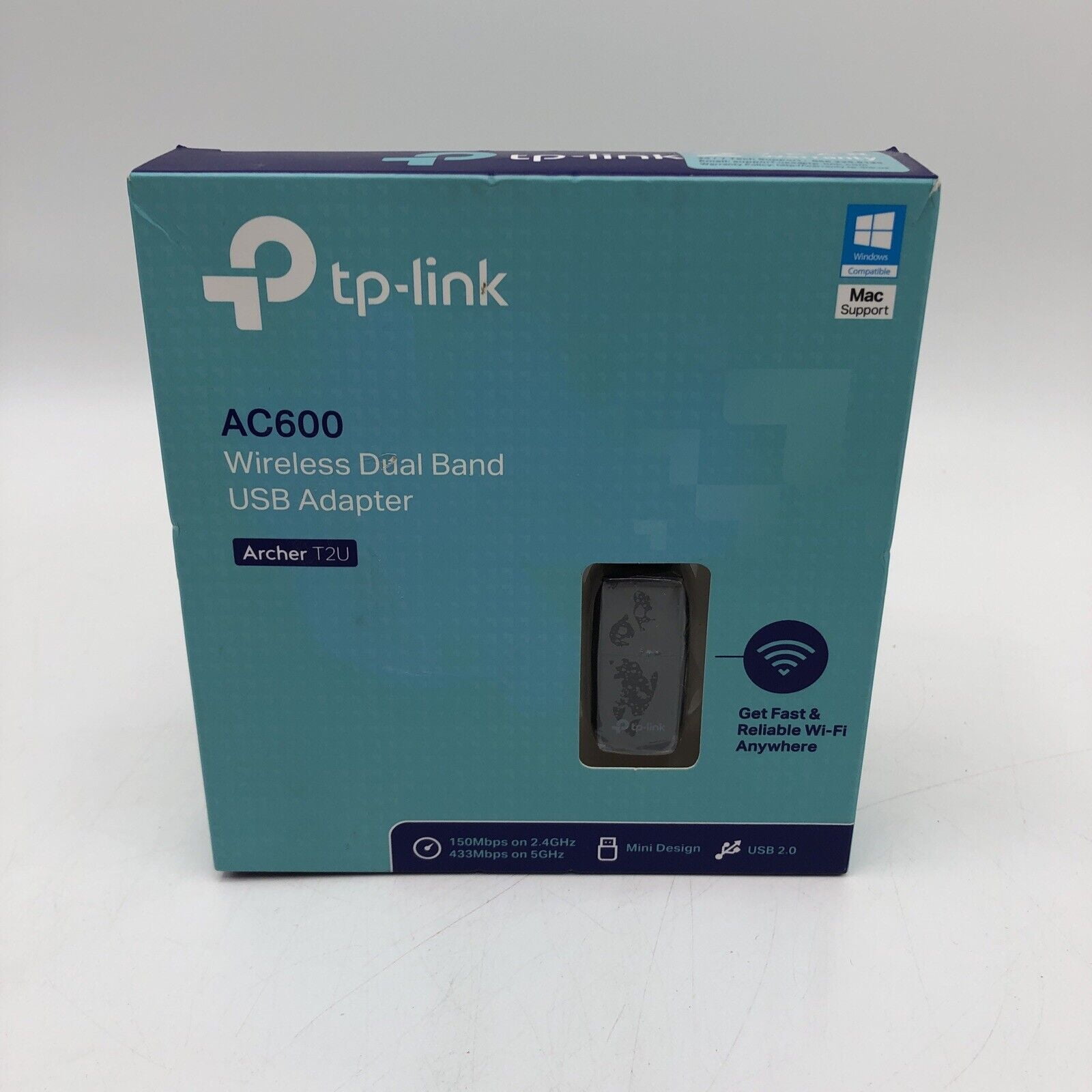 TP-Link Archer T2U Plus AC600 Wireless Dual Band USB WiFi Adapter NEW