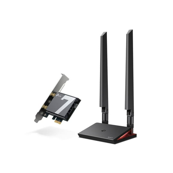 TP-Link Archer TBE550E BE9300 IEEE 802.11be Bluetooth 5.4 Tri Band Wi-Fi/Bluetooth Combo Adapter - PCI Express - 9.11 Gbit/s - 2.40 GHz ISM - 6 GHz UNII - Plug-in Card - Low-profile
