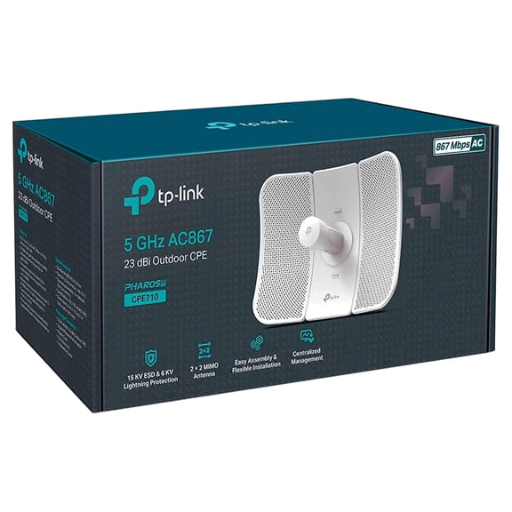 TP-Link CPE710 5GHz AC867 Long Range Outdoor CPE for PtP and PtMP Transmission