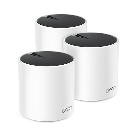 TP-Link Deco X25 AX1800 Wi-Fi 6 Dual Band 3 Pack System - Replaces Individual Routers and Extenders, Connects over 150 devices, Indoor coverage up to 5,800 sq. ft.