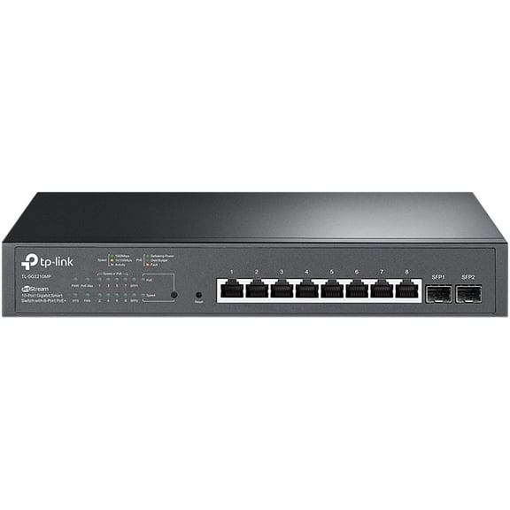 TP-Link JetStream 10-Port Gigabit Smart Switch with 8-Port PoE+ SG2210MP