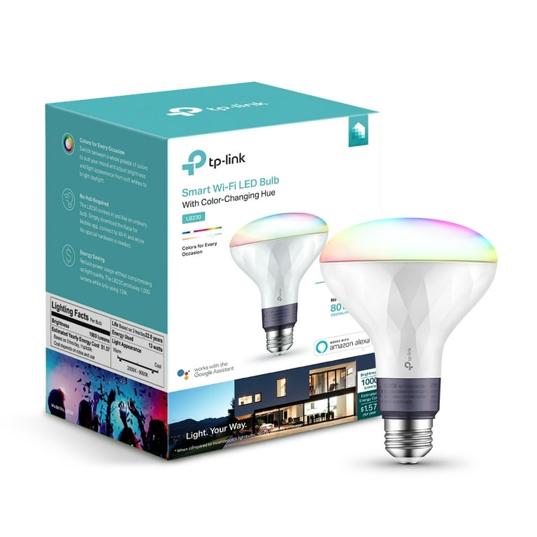 TP Link LB230 BR30 Smart Light Bulb 80W Color LED 1 Pack