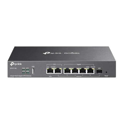 TP-Link Omada Multi-Gigabit VPN Router - 6 WAN Port(s) - Management Port - 1 - 2.5 Gigabit Ethernet - IEEE 802.1Q - Desktop, Wall Mountable