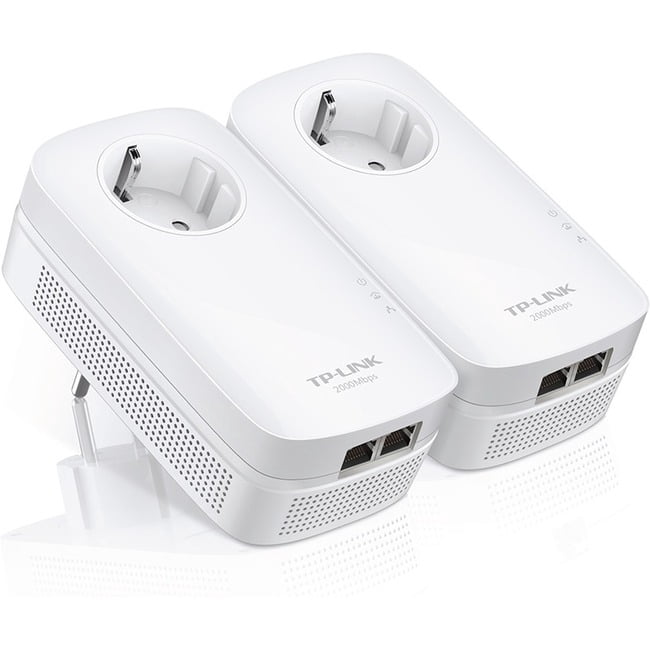 TP-LINK AV2000 2-Port Gigabit Passthrough Powerline StarterKit