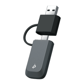 TP-Link BE3500 Wi-Fi 7 Dual-Band Wireless USB 3.0 Adapter, 2-in-1 USB-C & USB-A Connectivity, WPA3 Security, Windows 10/11 Compatible - Archer TBE3500U