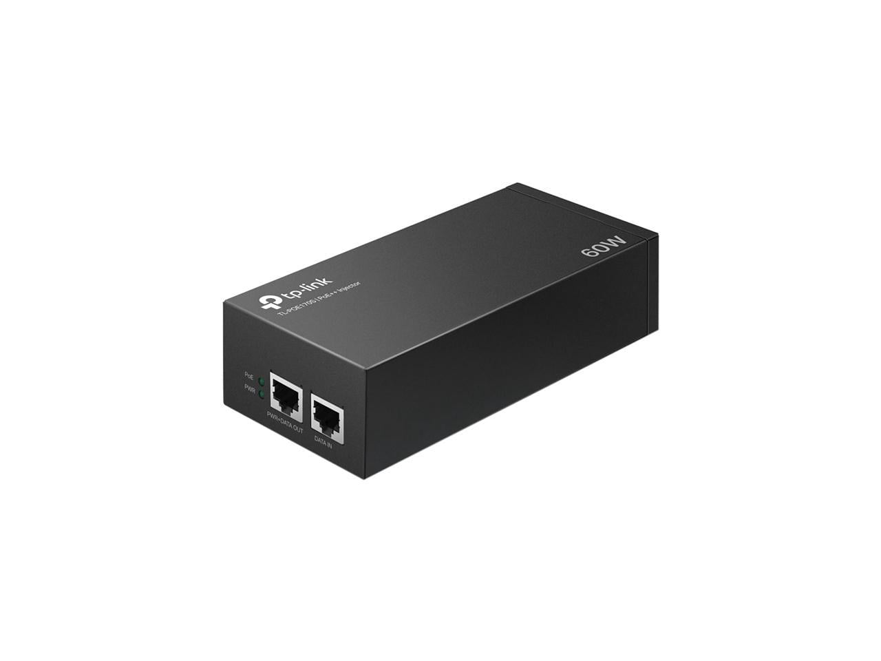 TP-Link TL-PoE170S | 802.3at/af/bt Gigabit PoE Injector | Non-PoE to PoE Adapter | Supplies up to 60W (PoE++) | Plug & Play | Desktop/Wall-Mount | Distance Up to 328 ft. | UL Certified, Black