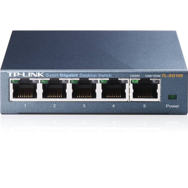 TP-Link TL-SG105 | 5-Port 10/100/1000Mbps Desktop Switch | Plug and Play, No Configuration