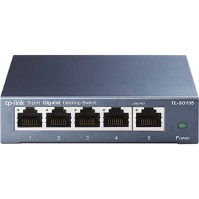 TP-Link TL-SG105 | 5-Port 10/100/1000Mbps Desktop Switch | Plug and Play, No Configuration