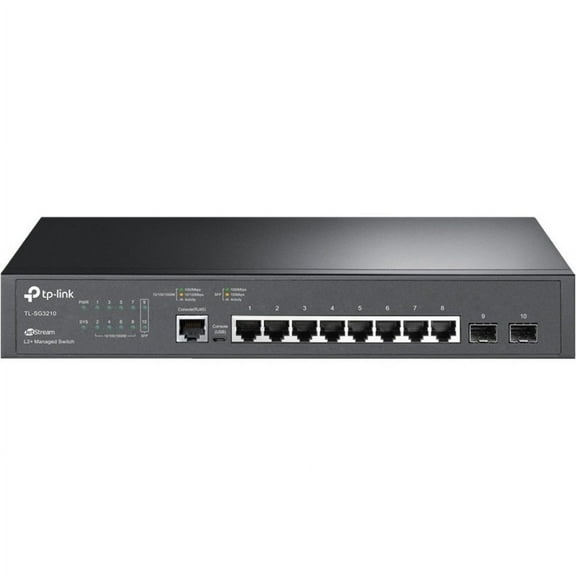 TP-Link TL-SG3210 JetStream 8-Port Gigabit L2+ Managed Switch with 2 SFP Slots