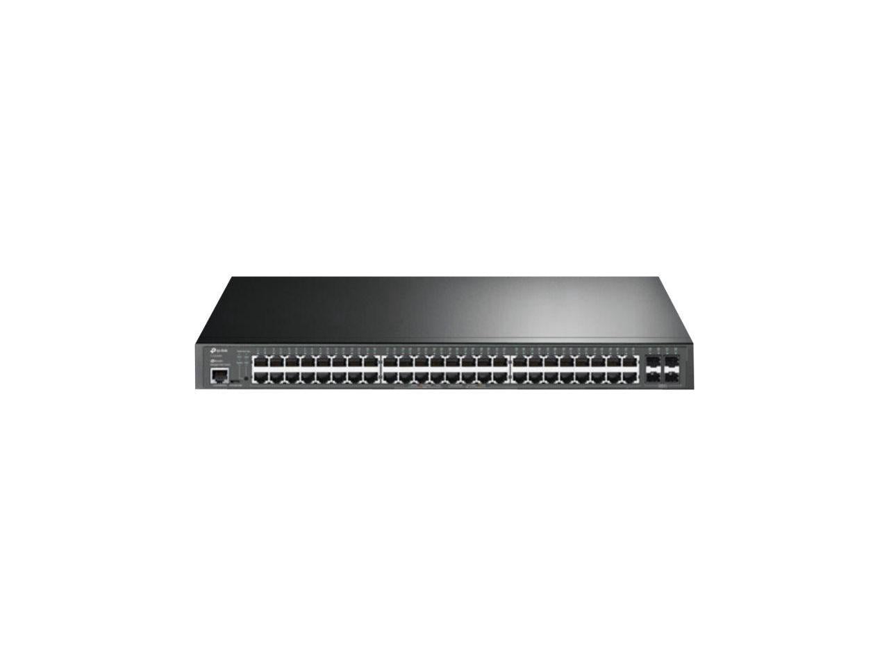 TP-Link JetStream TL-SG3452P Ethernet Switch - 48 Ports - Manageable - 3 Layer Supported - Modular - 4 SFP Slots - 52.53 W Power Consumption - 384 W PoE Budget - Optical Fiber, Twisted Pair - PoE Port