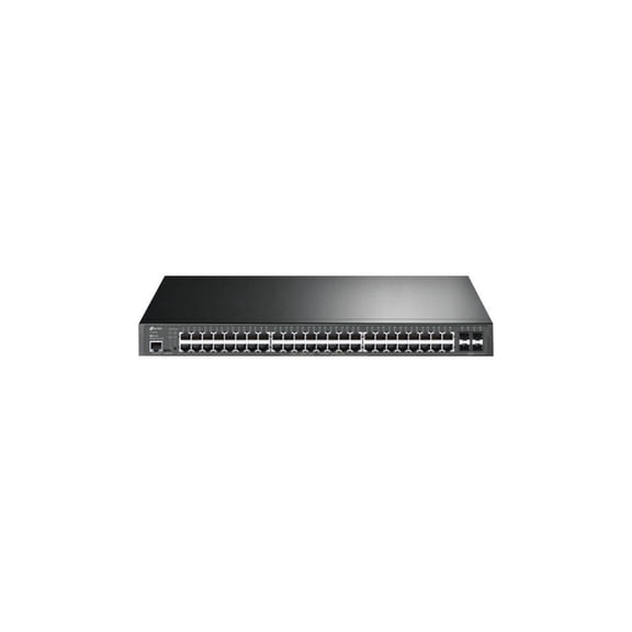 TP-Link JetStream TL-SG3452P Ethernet Switch - 48 Ports - Manageable - 3 Layer Supported - Modular - 4 SFP Slots - 52.53 W Power Consumption - 384 W PoE Budget - Optical Fiber, Twisted Pair - PoE Port
