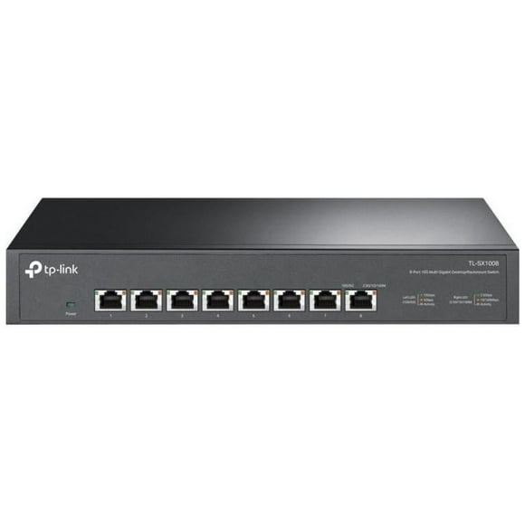 TP-Link TL-SX1008 | 8 Port 10G/Multi-Gig Unmanaged Ethernet Switch | Desktop/Rackmount | Plug & Play | Sturdy Metal Casing | Limited Lifetime Protection | Speed Auto-Negotiation