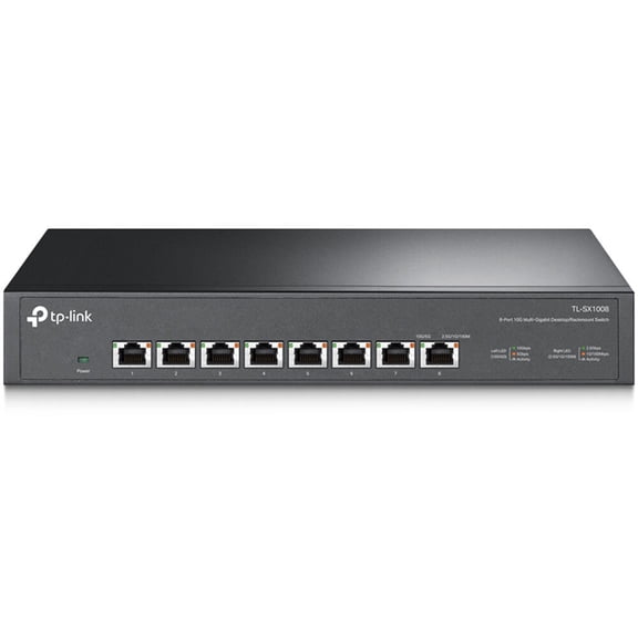 TP-Link TL-SX1008 8-Port 10G Multi-Gigabit Desktop/Rackmount Unmanaged Ethernet Switch