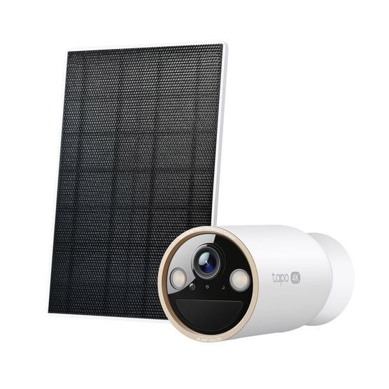 TP-Link Tapo 4K Wireless Solar Security Camera, microSD Included, No Fees, 3-pack