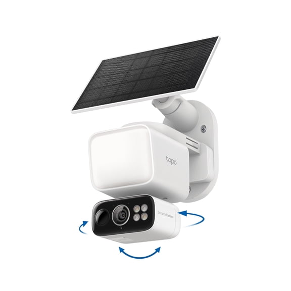TP-Link - Tapo TCW50 Kit Wireless Floodlight Pan-Tilt Security Camera, 2K Crystal-Clear Video, 360 Viewing, Solar Charged - No Subscription Required