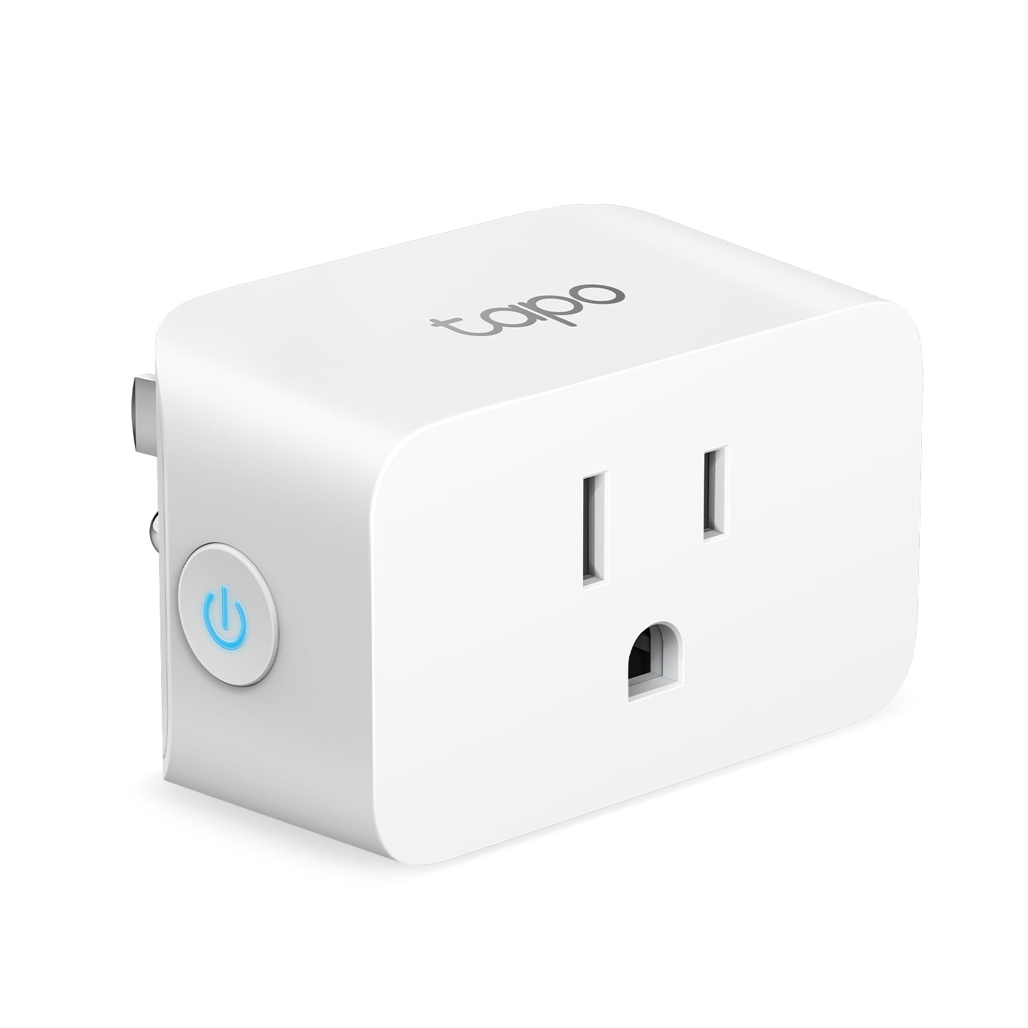 Compact White Wi-Fi Smart Plug with Voice Control