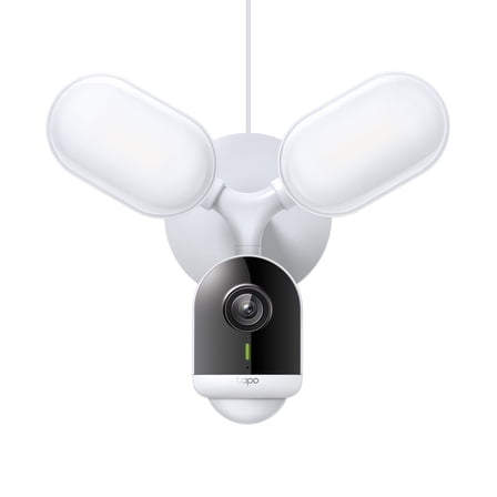 TP-Link Tapo Wired, Ultra-Bright Motion-Activated, Weatherproof Floodlight with 2K Camera, Two-Way Audio, Full-Color Night Vision, Smart AI Detection. Easy App Setup. No-Subscription Required - TC53