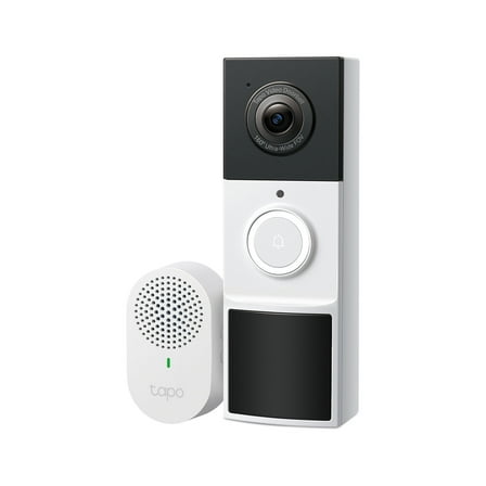 TP-Link Tapo Wireless Smart Video Doorbell with 2K Camera. Battery-Operated, Weatherproof, Head-To-Toe View,  Two-Way Audio, Smart AI Detection, Local & Cloud Storage. No-Subscription Required - TD21
