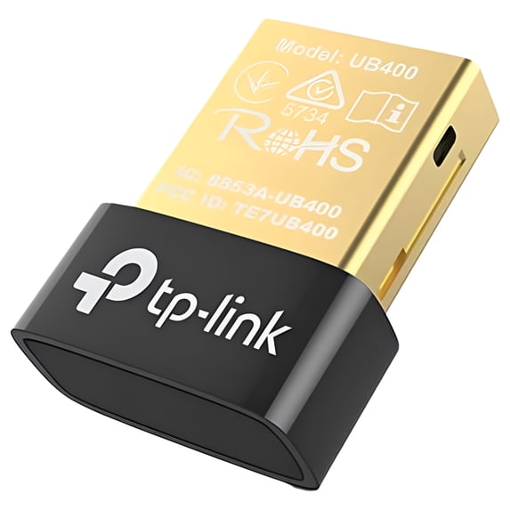 TP-Link USB Bluetooth Adapter for PC (UB400), Bluetooth Dongle Supports Windows PC for Desktop, Laptop, Mouse, Keyboard, Printers, Headsets, Speakers, PS4/ Xbox Controllers - Bulk Packaging - 1 Pack