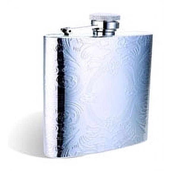 TP06-E80 classic pattern flask, 6 Oz, stainless steel