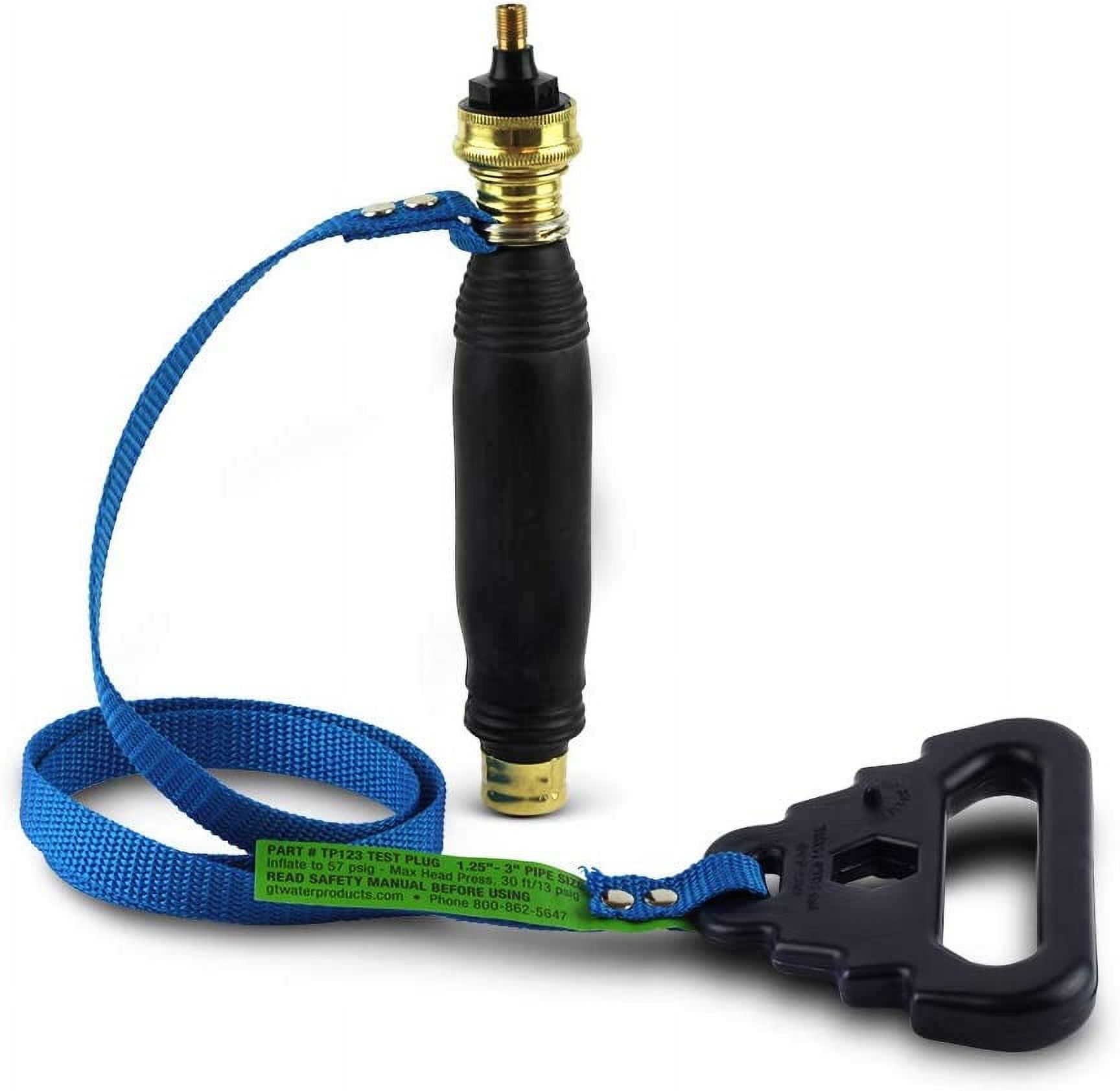 TP123 Pneumatic Hydraulic Test Plug Inflatable with Air or Water, 1-1/4 ...