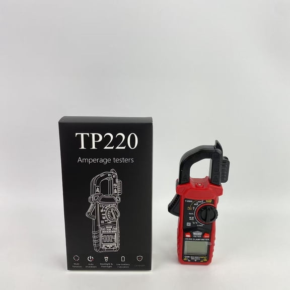 TP220 Amperage testers,Digital Clamp Meter Multimeter with D-Shaped Jaw for AC/DC Current & Voltage