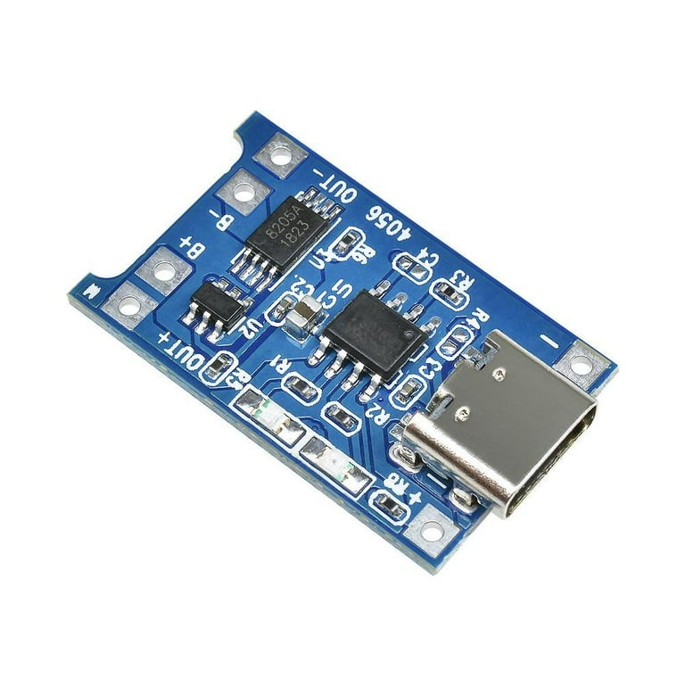 lipo to usb c TP4056 / DW01A Enhanced USB-C LiPo Battery Charger Module 5V 1A 1S