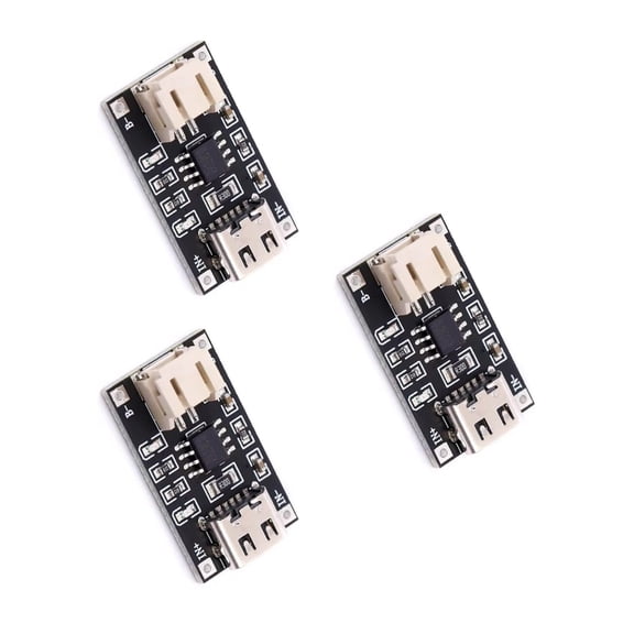 TP4056 USB C Lithiums Batteries Charging Module Builts In Protections Thermals Regulation PH2.0 Connectors LED Status Display