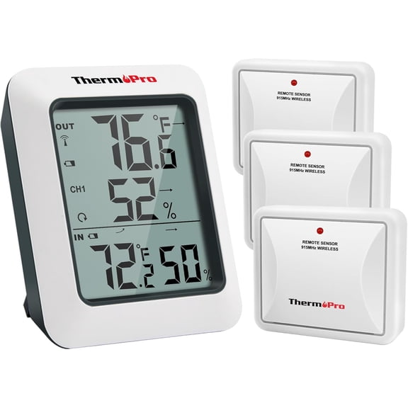 TP60 Digital Hygrometer Outdoor Thermometer Wireless Temperature and Humidity Gauge Monitor Room Thermometer with 500ft/150m Range Humidity Meter