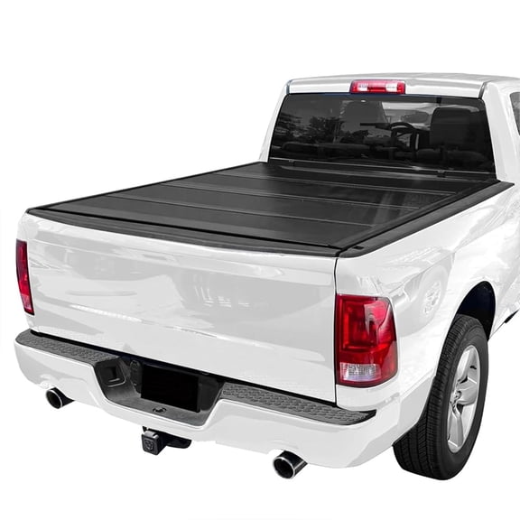 TPA FPR Low Profile Hard Quad-Fold Truck Bed Tonneau Cover Compatible with 2016-2023 Toyota Tacoma 6 ft Bed, w/Utili-Track System, Waterproof Anti-Theft One-Handed Open