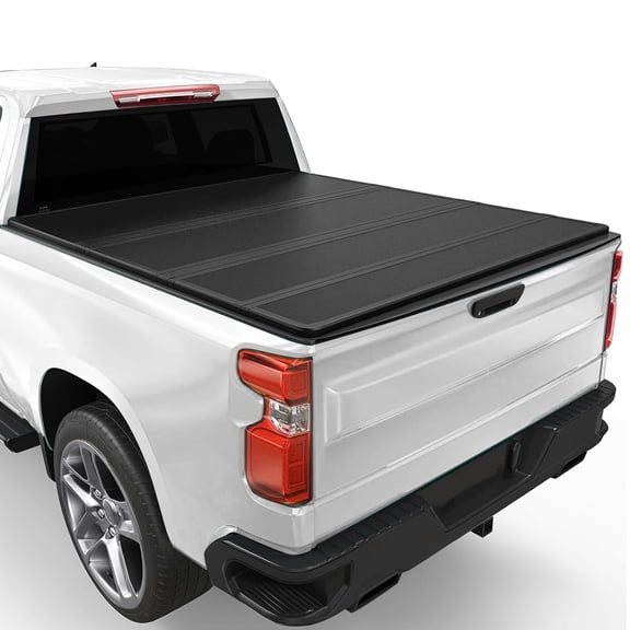 TPA FRP Hard Quad-fold Truck Bed Tonneau Cover Compatible with 6.5 FT (79") 2014-2018 Chevy Silverado/GMC Sierra 1500, 2015-2019 Silverado/Sierra 2500 3500 HD 6.5 FT (79") Bed
