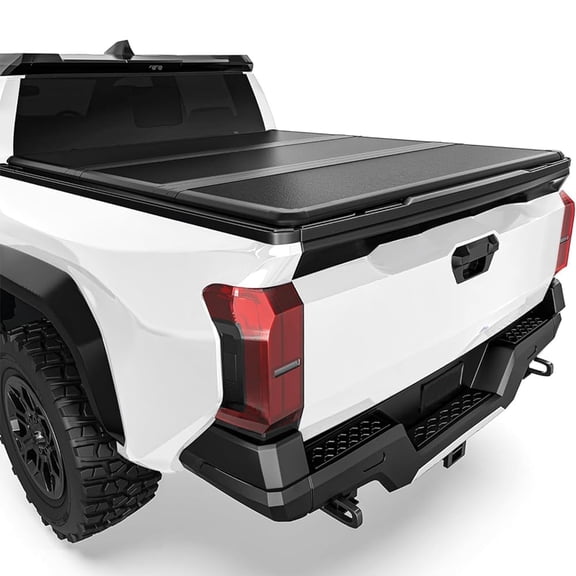 TPA FRP Hard Tri-fold Truck Bed Tonneau Cover Compatible with 2016-2026 Toyota Tacoma 5 ft (60.5") Bed w/OE Track System, Waterproof, w/o Trail Special Edition Storage Boxes