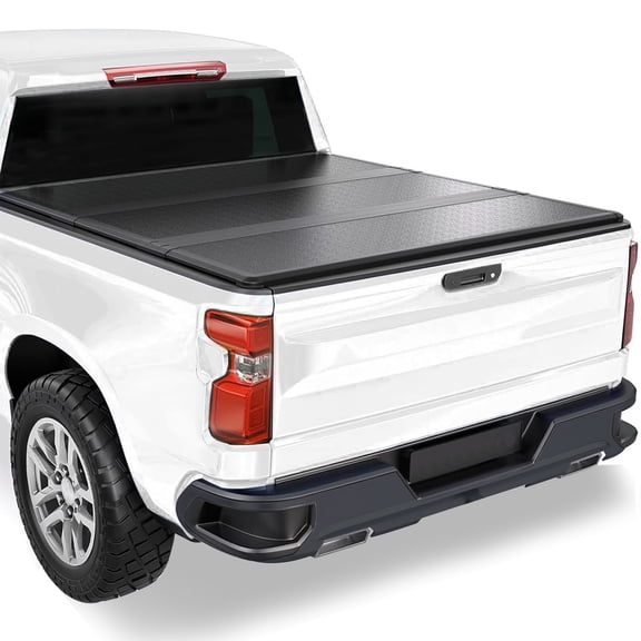 TPA FRP Hard Tri-fold Truck Bed Tonneau Cover Fits 1999-2006 for 6.5 FT Chevy Silverado/GMC Sierra 1500 2500 3500 HD, 2007 Only Classic Body, 1988-2002 C/K Fleetside 6.5 FT (79") Bed