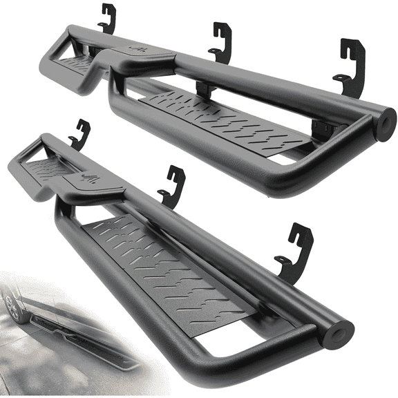 TPA Running Boards Side Steps for 2015-2025 Chevy Colorado & GMC Canyon Crew Cab (4 Full Size Doors) Two Sairs Desig Bolt-on Side Rails Step Nerf Bars, Easy To Install Carbon Steel Truck Accessories