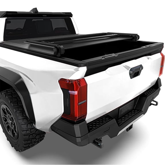 TPA Vinyl Soft Tri-fold Truck Bed Tonneau Cover Fits for 2016-2026 Toyota Tacoma (Excl. Trail Edition) 5 FT (60.5") Bed with Tacoma Bed Rail, w/o Trail Special Edition Storage Boxes