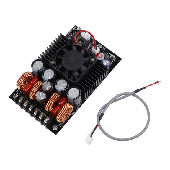 TPA3255 Digital Audio Board, 600W Dual Channel Stereo Amp Module with 3.5mm Input, DC 19-50V High Efficiency Class D IC for DIY Speaker Systems, Black