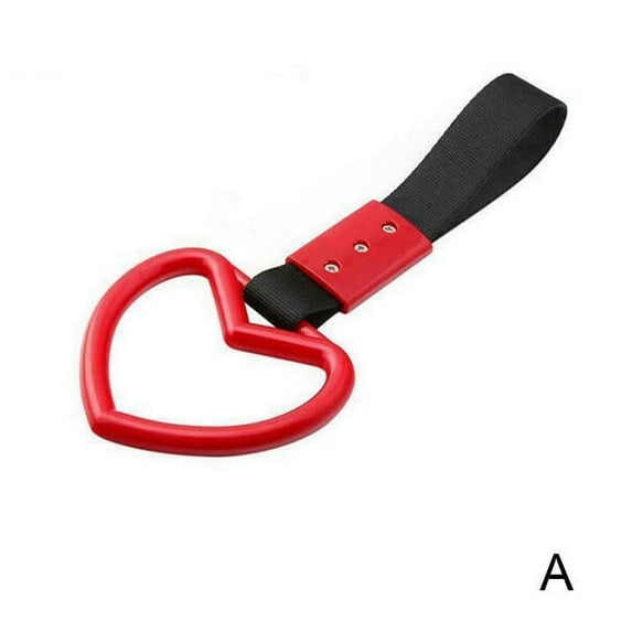 TPALPKT Nylon Strap Car Tow Ring Handle Hand Strap Charm Heart JDM Rear Bumper Warning Ring Subway Train Bus Handle Strap Charm Drift Toy Car Styling Accessories D1Y0