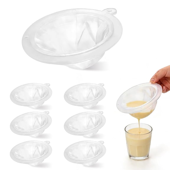 TPBSITNS 6PCS 200 Fine Mesh Strainer Food Strainer for 5 Inch Kitchen Funnels 75 Micron Nylon Straining Funnel Filter for Oil Milk Juice Filtering Yogurt Honey Wine Cheese Whey Grease Offee