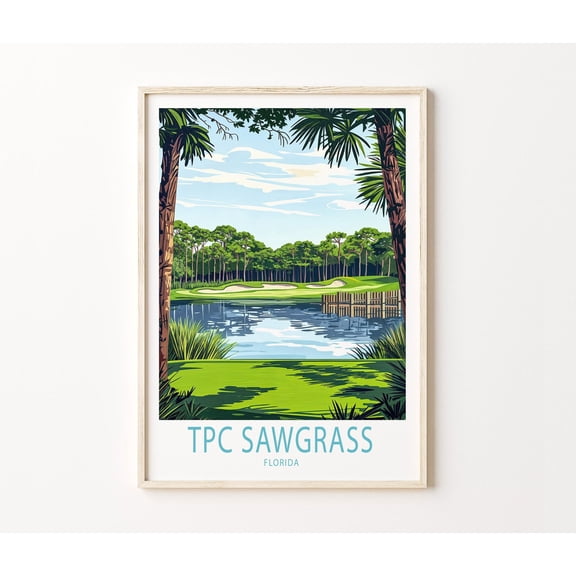 TPC Sawgrass Florida Scenic Travel Home Decor Unframed Paper Print
