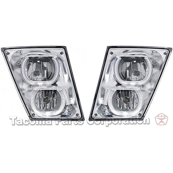 TPC Vnl Fog Lights Fits Compatible with Volvo - Set of 2
