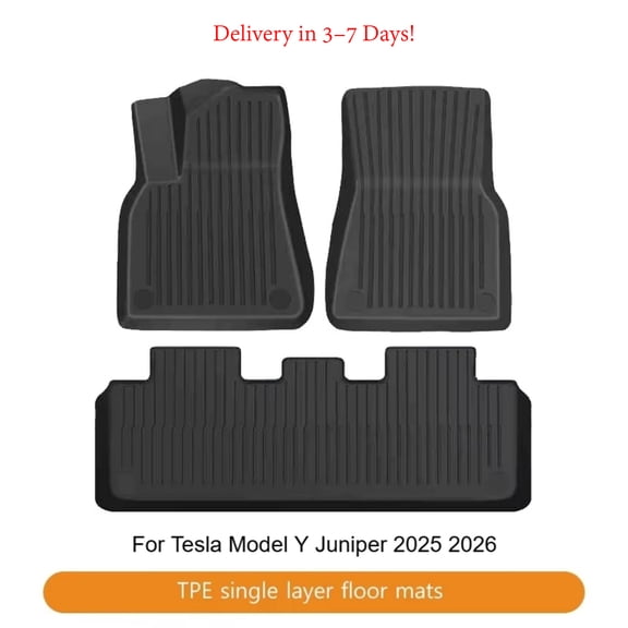 TPE Car Floor Mats For Tesla Model Y Juniper 2025 2026 Odorless Non - Slip Trunk Liners Durable Backrest Cushion Wear - Resistant Cargo Protective Pads